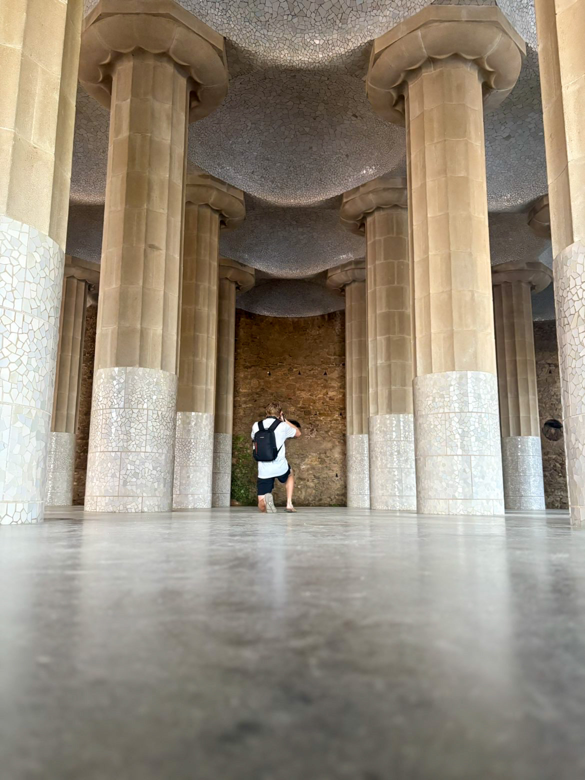 Photographer capturing architecture